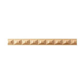Schnitzleiste 18 x 7 mm, Buche roh Länge 2440 mm