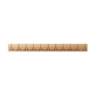 Schnitzleiste 18 x 9 mm, Buche roh Länge 2440 mm