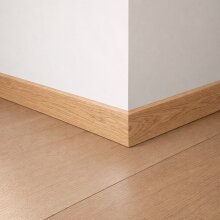 Sockelleiste FK-S7-REI-M – 25 x 25 mm, Eiche, roh, fallende Einzellängen 180–305 cm