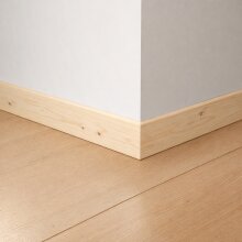 Sockelleiste FK-S7-RFI-M – 25 x 25 mm, Fichte, roh, fallende Einzellängen 180–305 cm