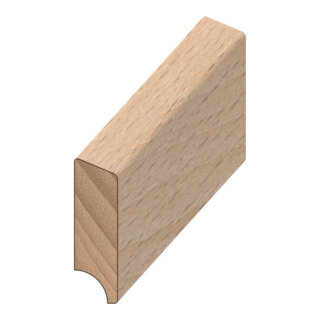 Sockelleiste FK-S4012, Breite: 40 mm, Höhe: 12 mm, Holzart: Massivholz