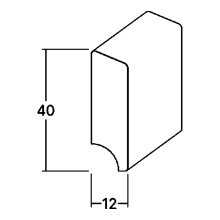 Sockelleiste FK-S4012, Breite: 40 mm, Höhe: 12 mm,...
