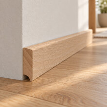 Sockelleiste FK-S4012, Breite: 40 mm, Höhe: 12 mm, Holzart: Massivholz