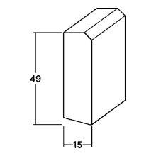 Sockelleiste FK-S4915, Breite: 49 mm, Höhe: 15 mm,...