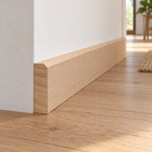Sockelleiste FK-S4915, Breite: 49 mm, Höhe: 15 mm, Holzart: Massivholz