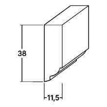 Deckenleiste FK-DL3812, Breite: 38 mm, Höhe: 11,5...