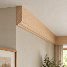 Deckenleiste FK-DL3812, Breite: 38 mm, Höhe: 11,5 mm, Holzart: Massivholz