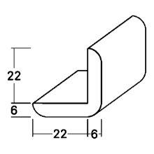 Eckleiste FK-EL27, Breite: 28 mm, Höhe: 28 mm,...