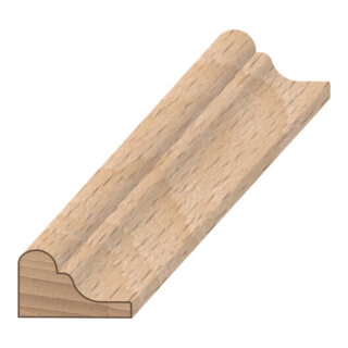 Profilleiste FK-P2012, Breite: 20 mm, Höhe: 12 mm, Holzart: Massivholz
