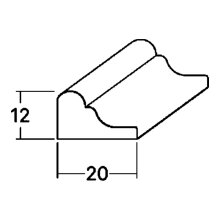 Profilleiste FK-P2012, Breite: 20 mm, Höhe: 12 mm,...