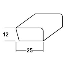 Profilleiste FK-PL2512, Breite: 25 mm, Höhe: 12 mm,...