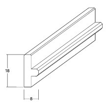Schmalrahmenleiste FK-PL1808, Breite: 18 mm, Höhe: 4...