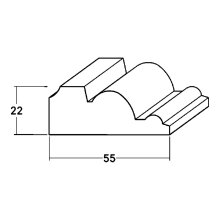 Türstockleiste FK-P5522, Breite: 55 mm, Höhe:...