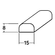 Sprossenleiste FK-SPS4, Breite: 15 mm, Höhe: 8 mm,...