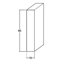 Vierkantleiste FK-AL8015, Breite: 80 mm, Höhe: 15...