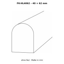Profilhandlauf 40 × 62 mm – FK-HL4062