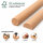 Halbrundstab Massivholz 30 × 15 mm – 3er-Bund, feste Längen – FK-PR30