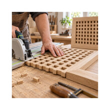 Holzgitter flächenbündig überplattet