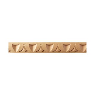Schnitzleiste 25 x 11 mm, Buche roh Länge 2440 mm