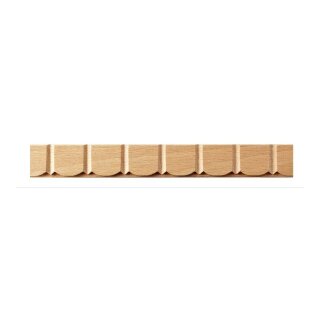 Schnitzleiste 25 x 6 mm, Buche roh Länge 2440 mm