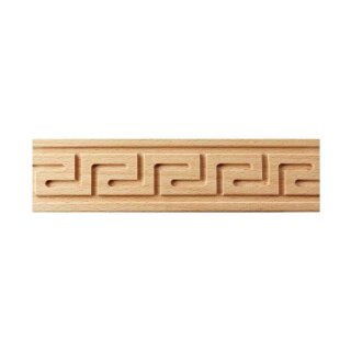 Schnitzleiste 25 x 6 mm, Buche roh Länge 2440 mm