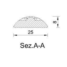 Schnitzleiste 25 x 8 mm, Buche roh Länge 2440 mm