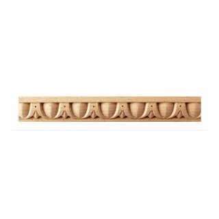 Schnitzleiste 26 x 13 mm, Buche roh Länge 2440 mm