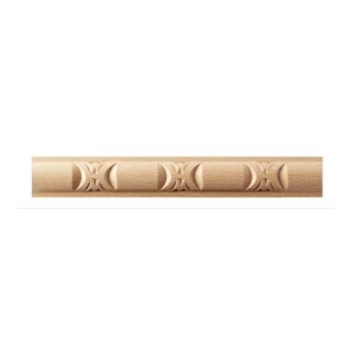 Schnitzleiste 27 x 9 mm, Buche roh Länge 2440 mm