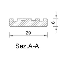 Schnitzleiste 29 x 6 mm, Buche roh Länge 2440 mm