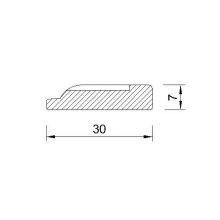 Schnitzleiste 30 x 7 mm, Buche roh Länge 2440 mm (4...