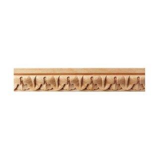 Schnitzleiste 33 x 13 mm, Buche roh Länge 2440 mm