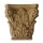 Schnitzornament-Kapitell aus Buche Massivholz, 140 × 140 × 35 mm – FK-KA140RBU