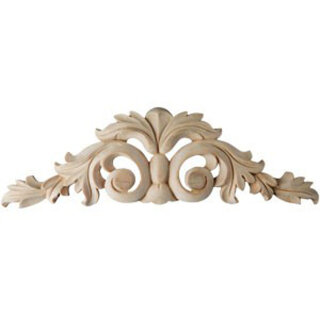 Schnitzornament aus Linde Massivholz, 90 × 300 × 13 mm – FK-HV90RLI