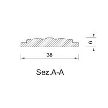 Schnitzleiste 38 x 6 mm, Buche roh Länge 2440 mm