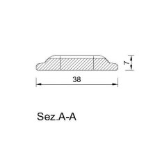 Schnitzleiste 38 x 7 mm, Buche roh Länge 2440 mm