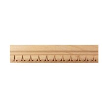 Schnitzleiste 40 x 12 mm, Buche roh Länge 2440 mm