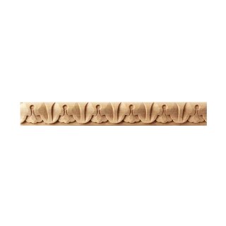 Schnitzleiste 40 x 21 mm, Buche roh Länge 2440 mm