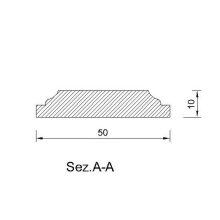 Schnitzleiste 50 x 10 mm, Buche roh Länge 2440 mm