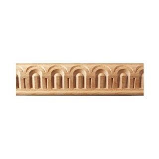 Schnitzleiste 50 x 12 mm, Buche roh Länge 2440 mm