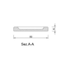 Schnitzleiste 50 x 6 mm, Buche roh Länge 2440 mm