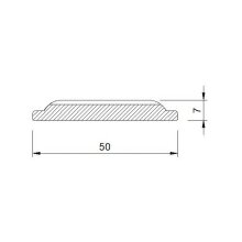 Schnitzleiste 50 x 7 mm, Buche roh Länge 2440 mm
