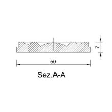 Schnitzleiste 50 x 7 mm, Buche roh Länge 2440 mm