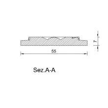 Schnitzleiste 55 x 7 mm, Buche roh Länge 2440 mm