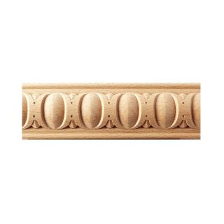 Schnitzleiste 60 x 15 mm, Buche roh Länge 2440 mm