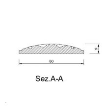 Schnitzleiste 60 x 9 mm, Buche roh Länge 2440 mm