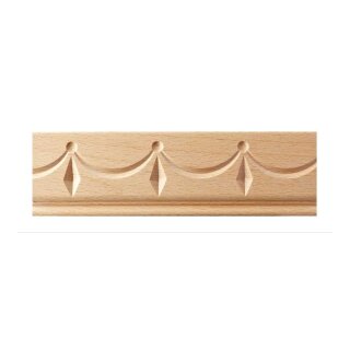 Schnitzleiste 60 x 9 mm, Buche roh Länge 2440 mm