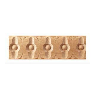 Schnitzleiste 60 x 9 mm, Buche roh Länge 2440 mm