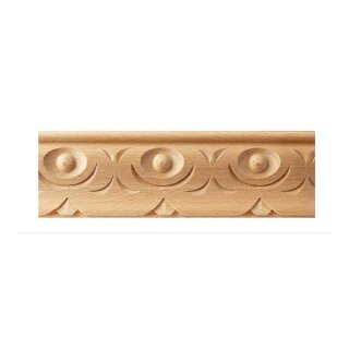 Schnitzleiste 60 x 9 mm, Buche roh Länge 2440 mm