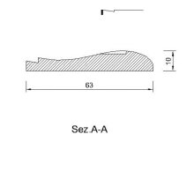 Schnitzleiste 63 x 10 mm, Buche roh Länge 2440 mm