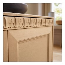 Schnitzleiste 63 x 10 mm, Buche roh Länge 2440 mm